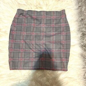 Plaid mini skirt